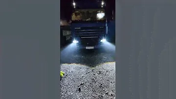 улучшение света тягача DAF, установка линз