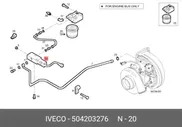 504203276, Клапан турбокомпрессора| \Iveco Cursor/Stralis