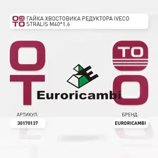 Гайка хвостовика редуктора Iveco Stralis M40*1.6
